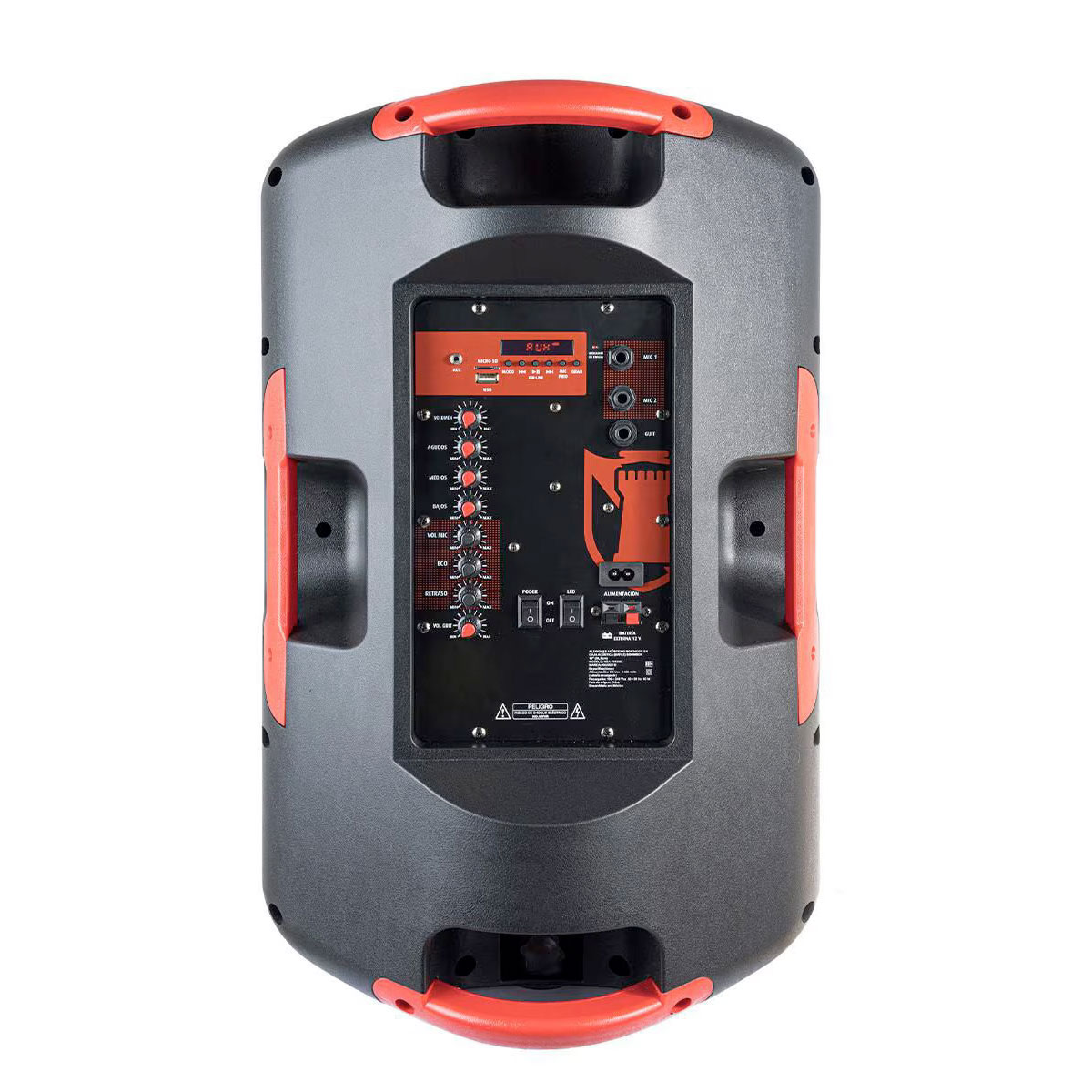 Creditienda - Combo: 2x Bafle Profesional Recargable 15” 30,000 W PMPO con Tripié y Micrófono Alámbrico Kaiser®